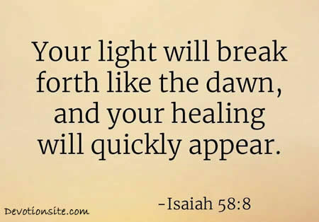 Daily Bible Verse:- Isaiah 58:8